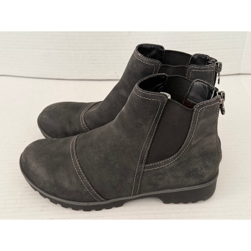 Women's JBU Charcoal Gray Peacock Water Resistant Memory Foam Boot Size 7.5